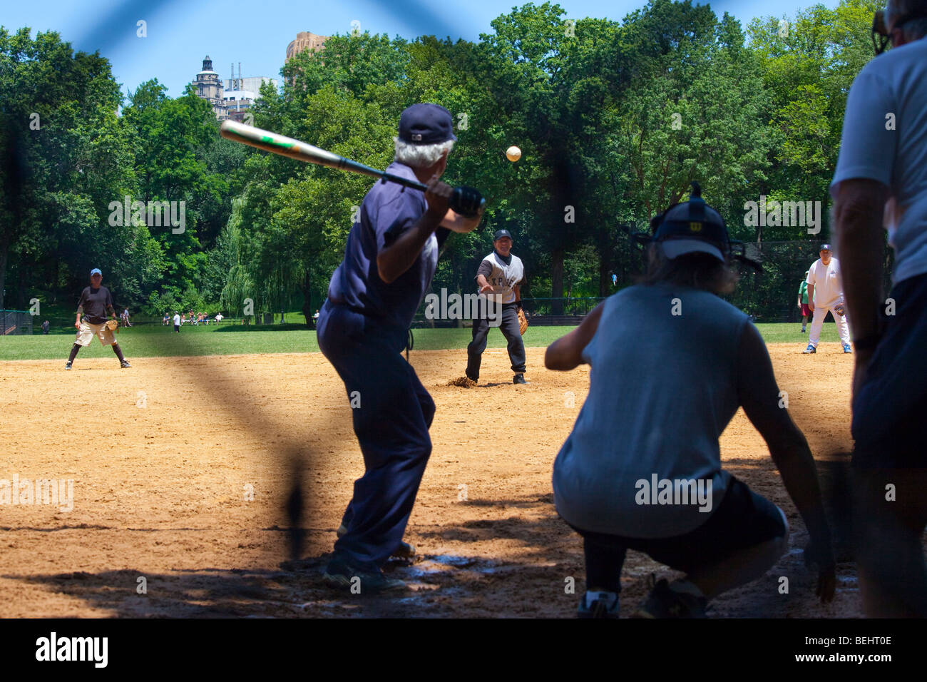 Baseball in Central Park in New York City Stock Photo Alamy