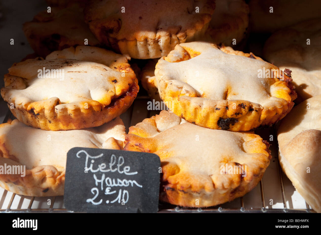 Tielle, savory fish pie, Sete, France Stock Photo