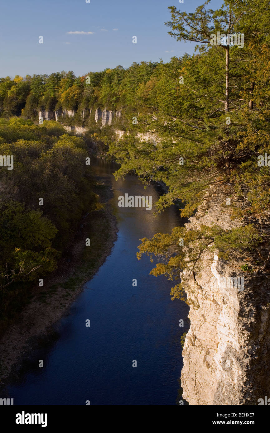 Limestone bluffs above the Upper Iowa River, Winneshiek County, Iowa