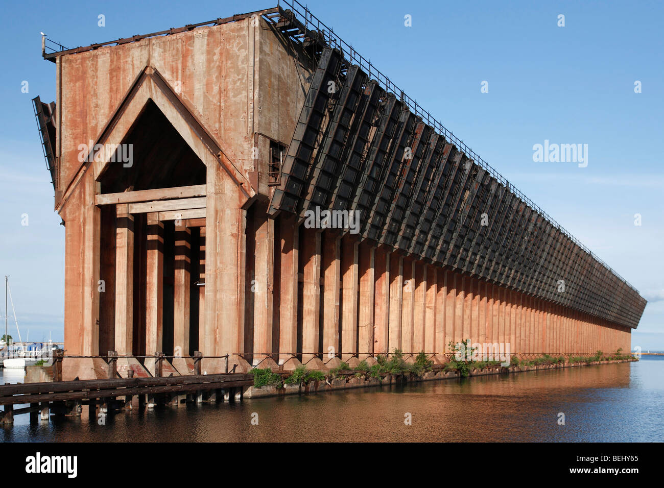 Historical Ore Dock in Lower Harbor on Lake Superior in Marquette