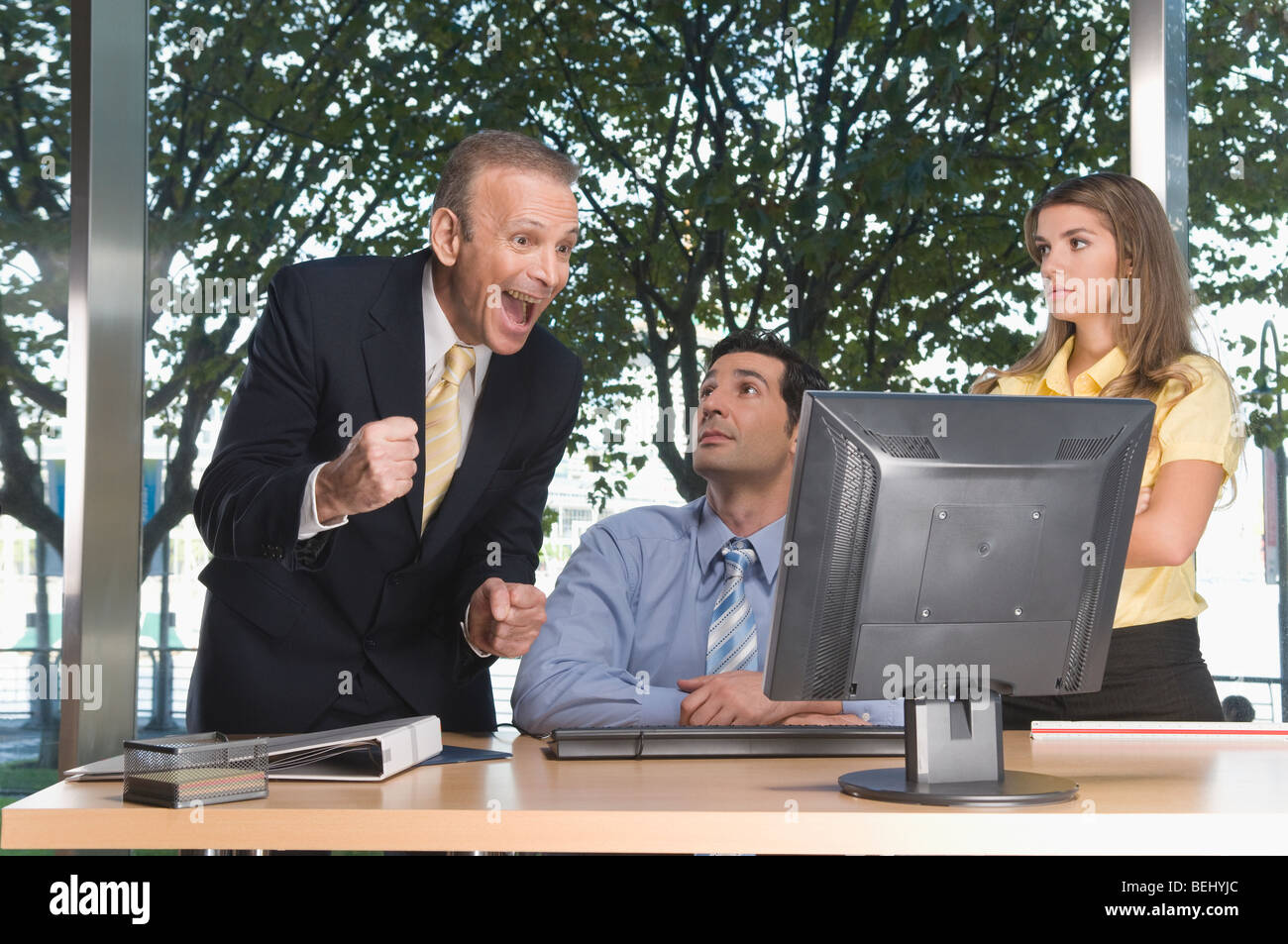 business executives in an office Stock Photo