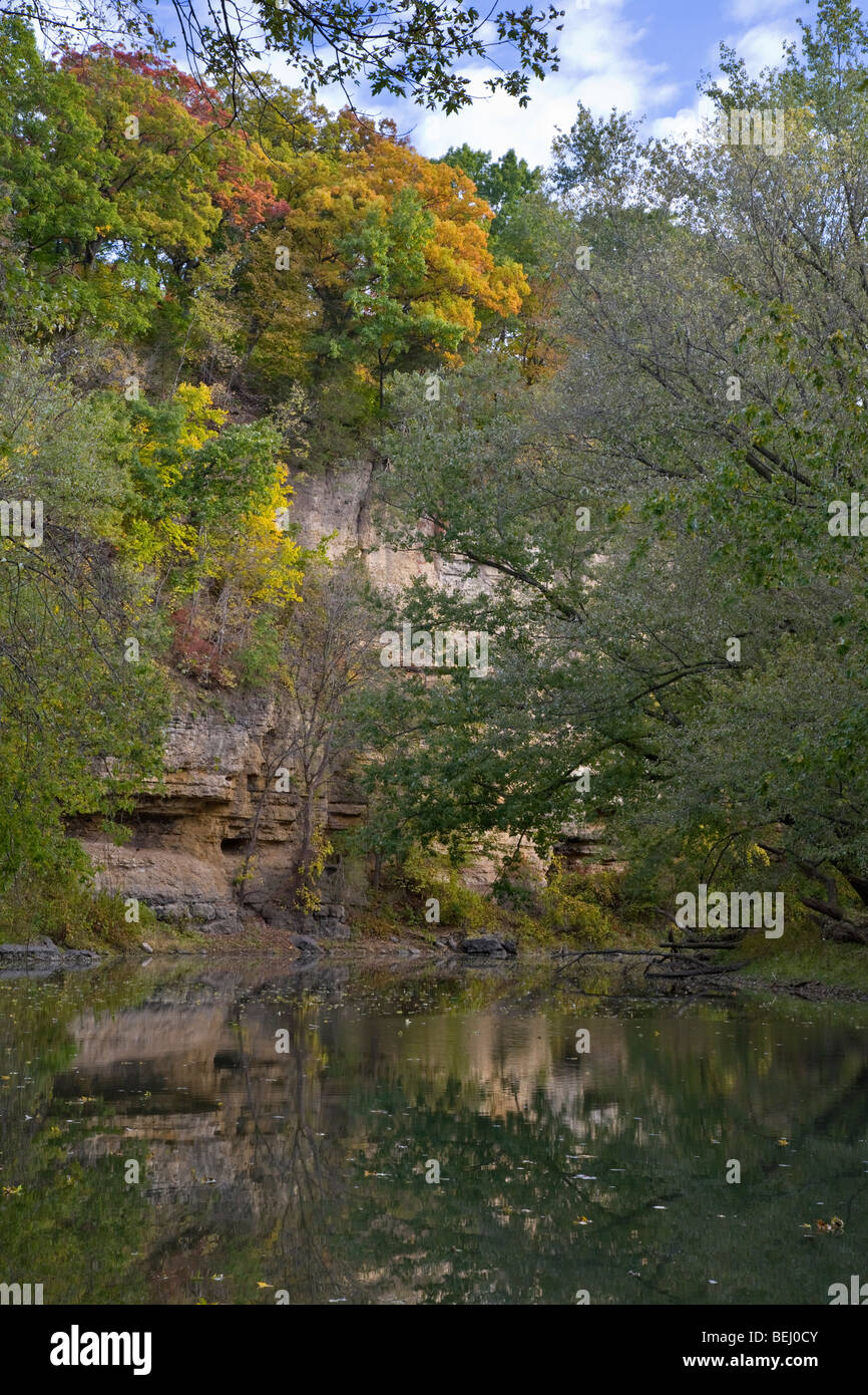 Catfish Creek, Catfish Creek State Preserve, Mines of Spain State Recreation Area, Dubuque County, Iowa Stock Photo