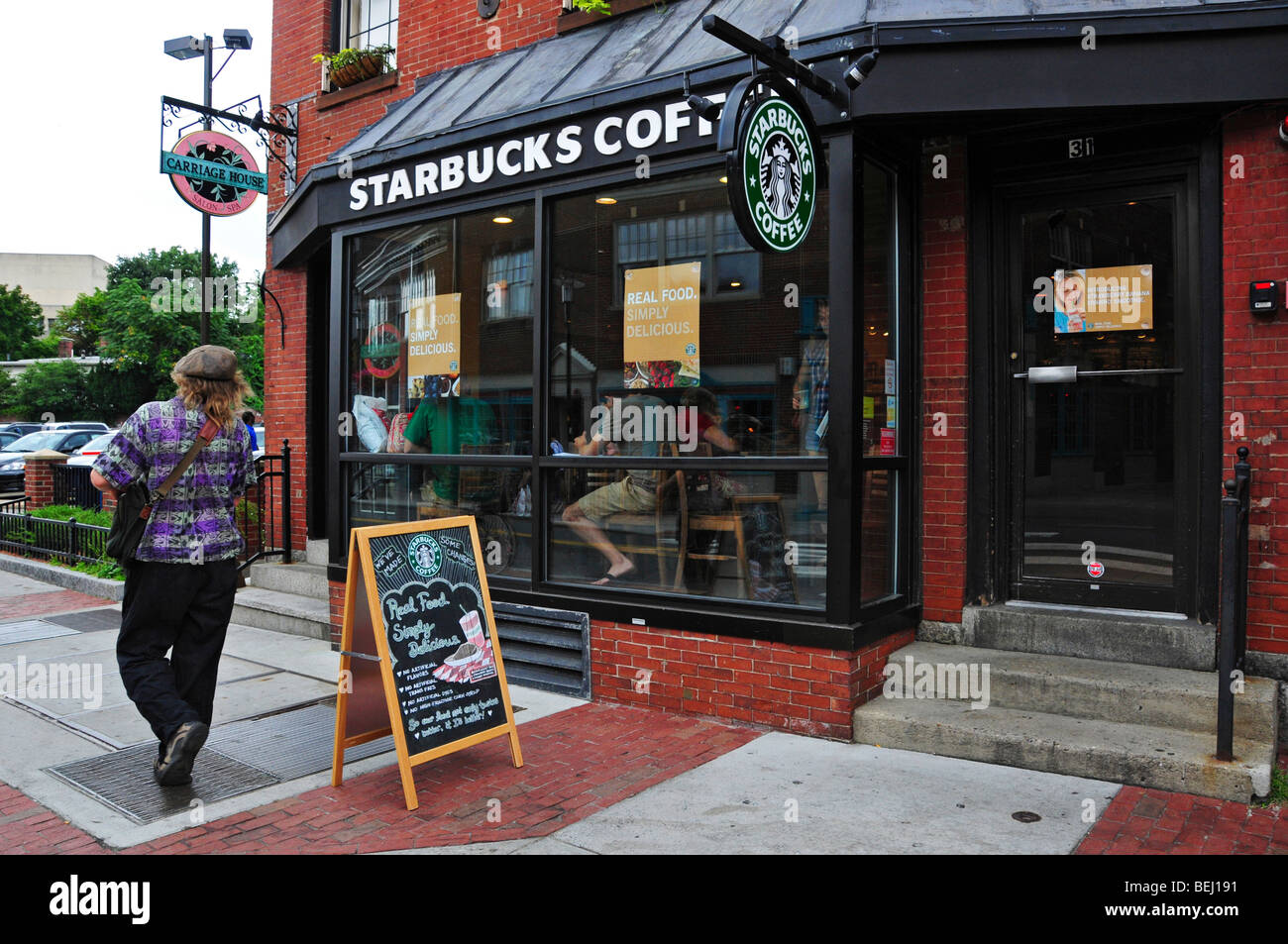 Starbucks coffee Cambridge, Massachusetts Stock Photo