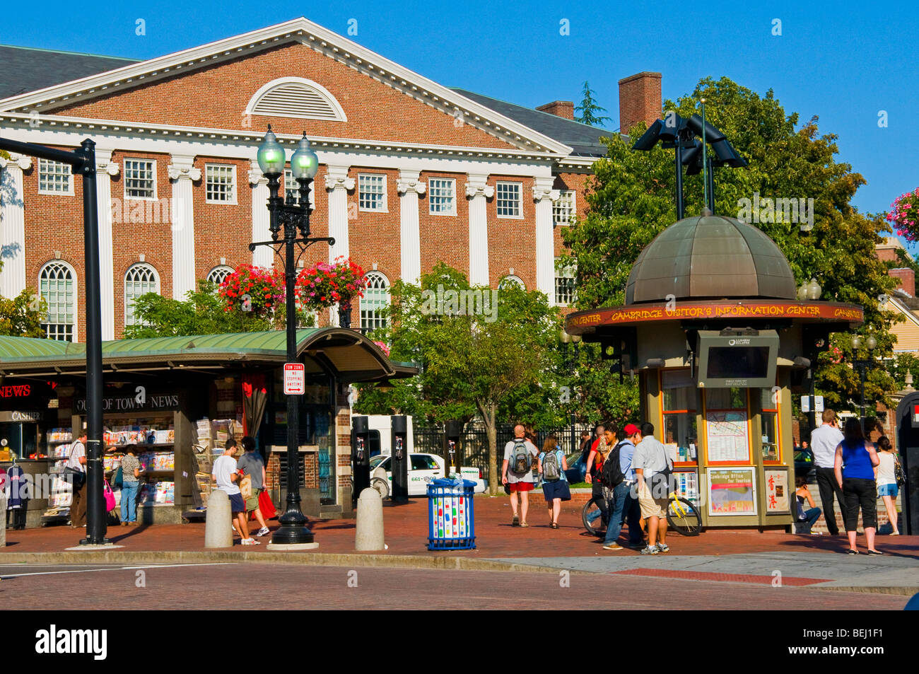 Harvard square Cambridge, Massachusetts Stock Photo