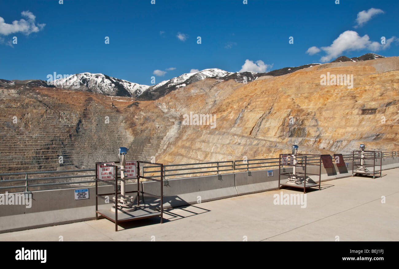 Utah Kennecott Utah Copper Bingham Canyon Mine world's largest man-made excavation visitor center overlook Stock Photo