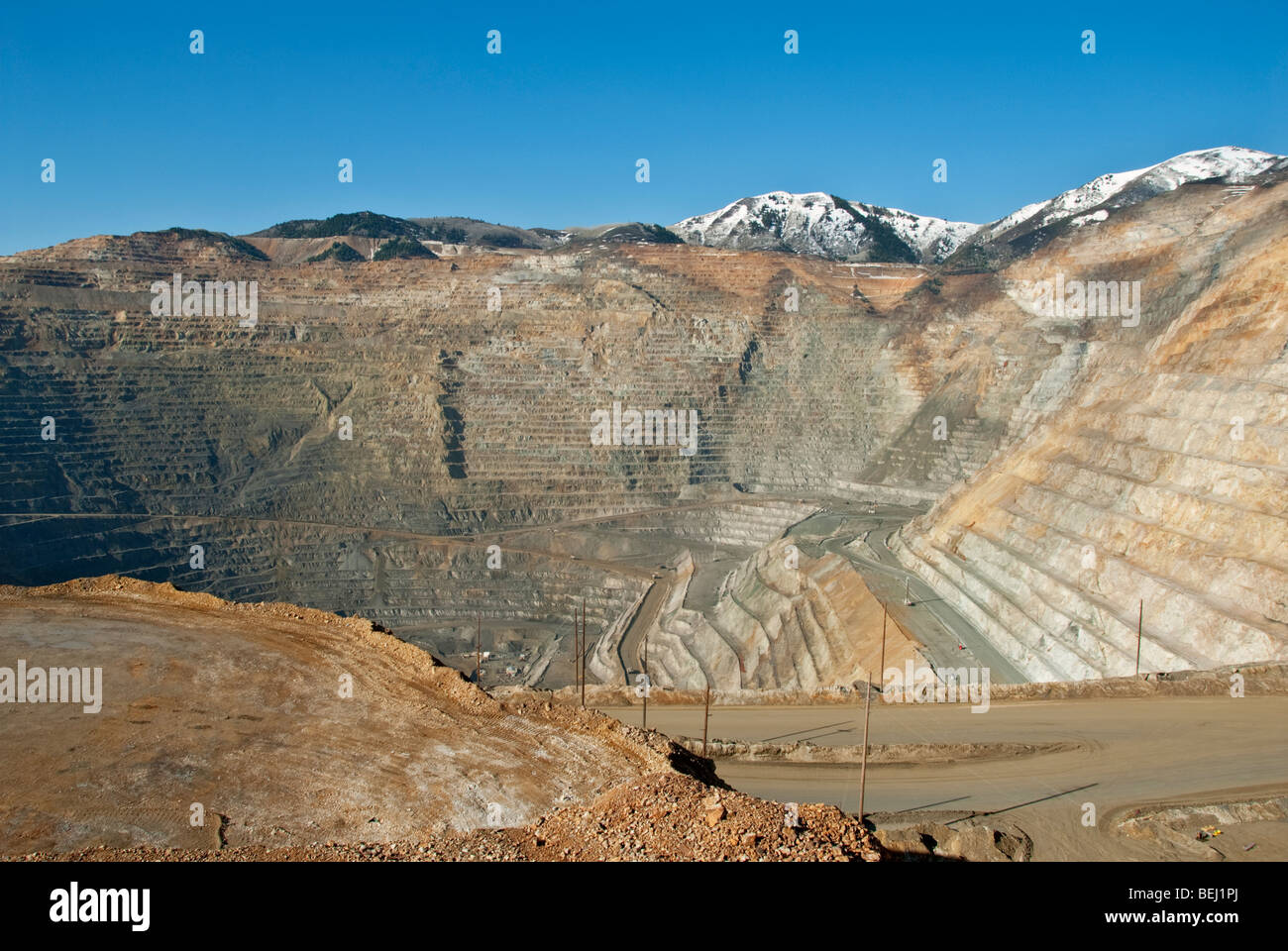 Utah Kennecott Utah Copper Bingham Canyon Mine world's largest man-made excavation visitor center overlook Stock Photo