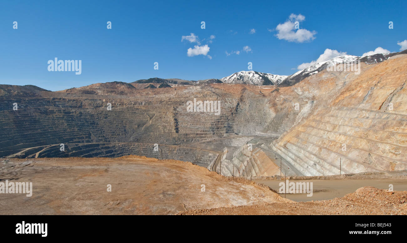 Utah Kennecott Utah Copper Bingham Canyon Mine world's largest man-made excavation visitor center overlook Stock Photo