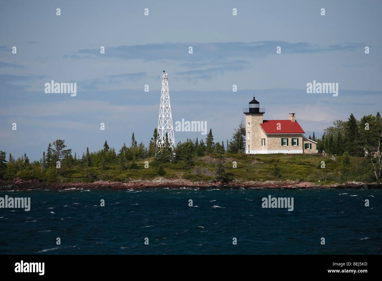 Copper Harbor Lighthouse on Lake Superior in Upper Peninsula Michigan