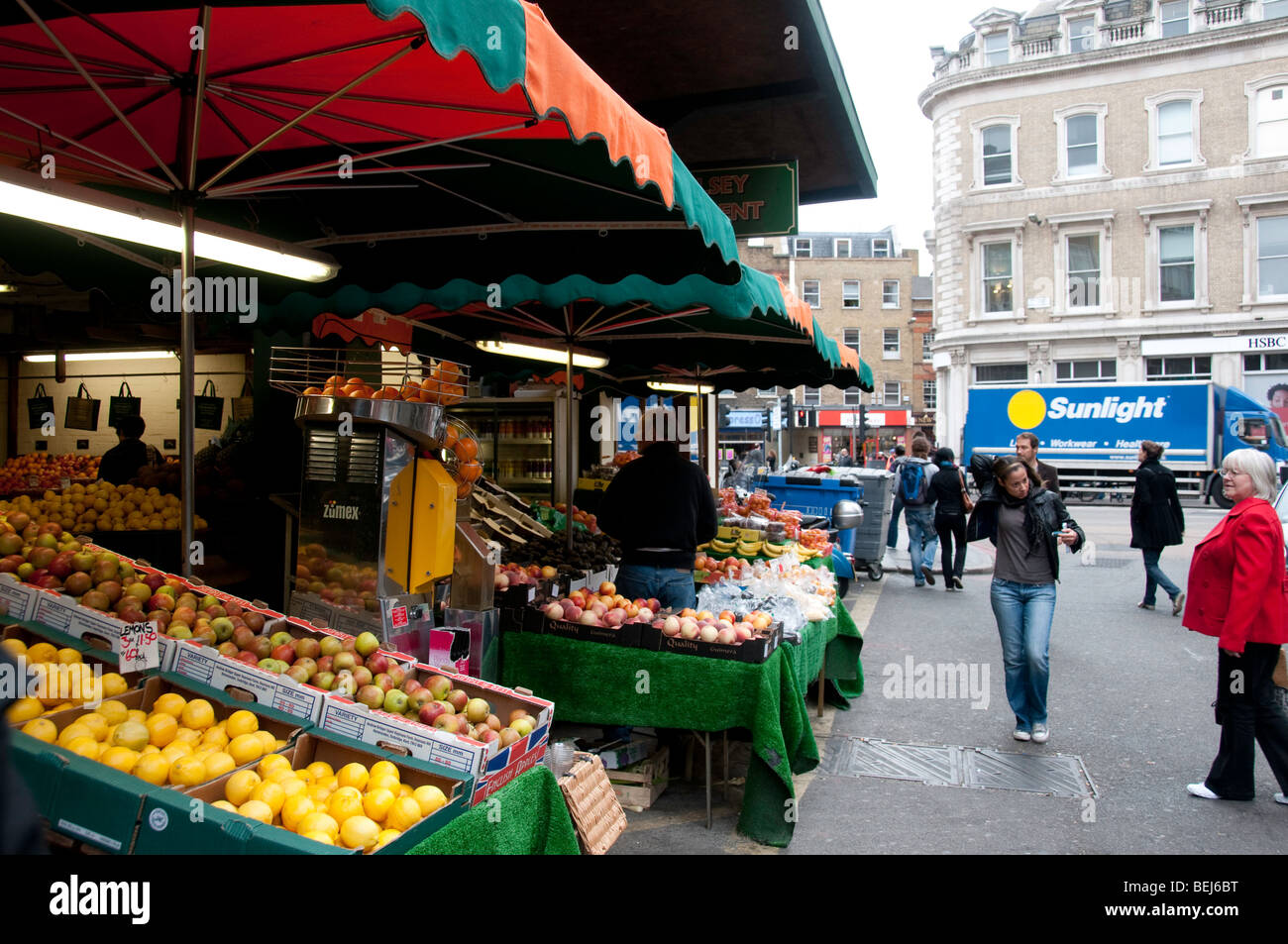 Borough Market, a wholesale and retail food market in Southwark, South East London, England. Stock Photo