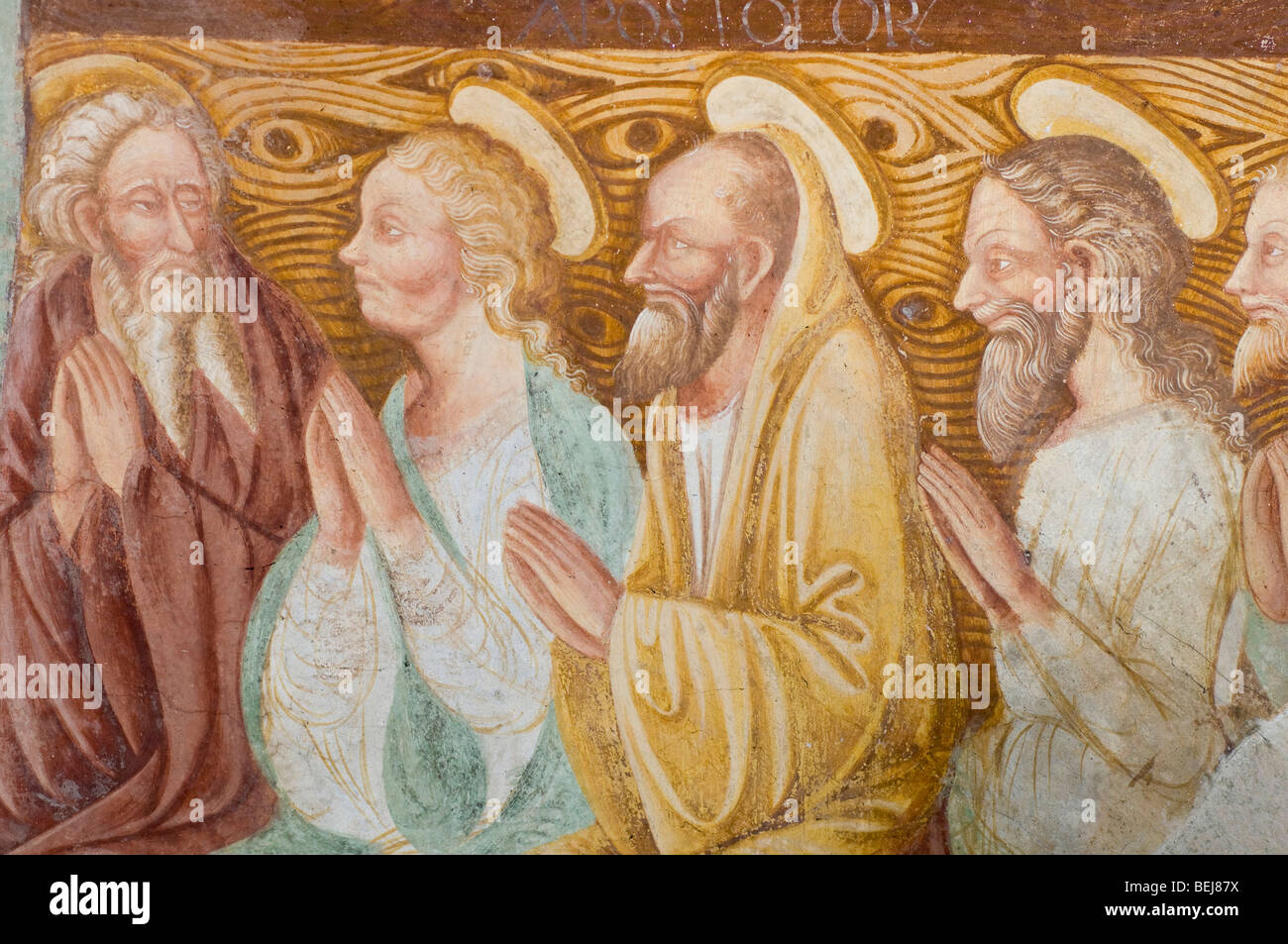 Frescoes, Boario Terme, Lombardy, Italy Stock Photo