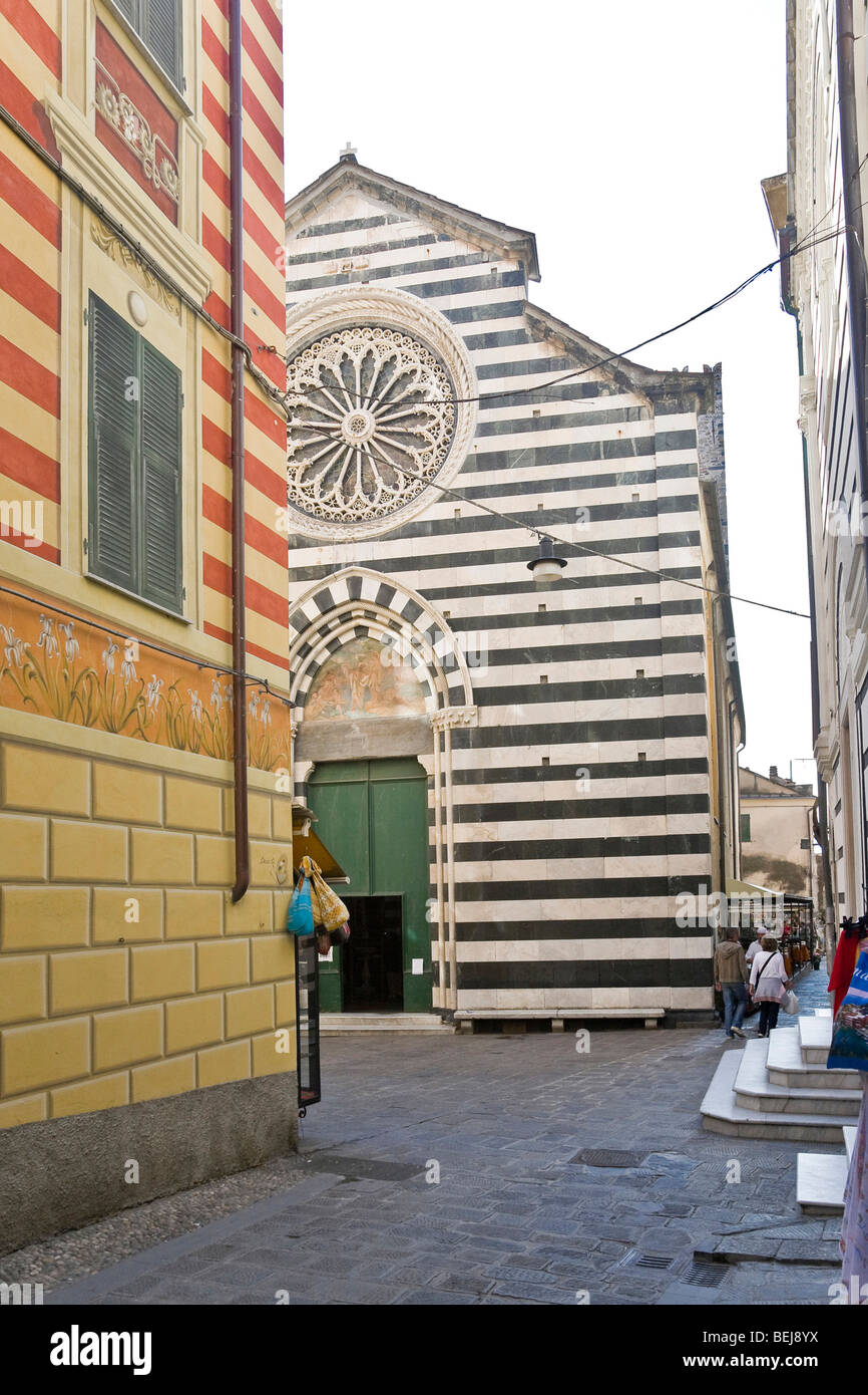 Chiesa di San Giovanni Battista, Monterosso, Cinque Terre, Ligury Stock Photo