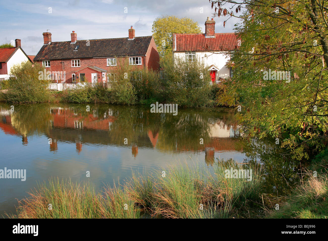 Mulbarton Village Green Pond Norfolk County England Britain Uk Stock Photo Alamy