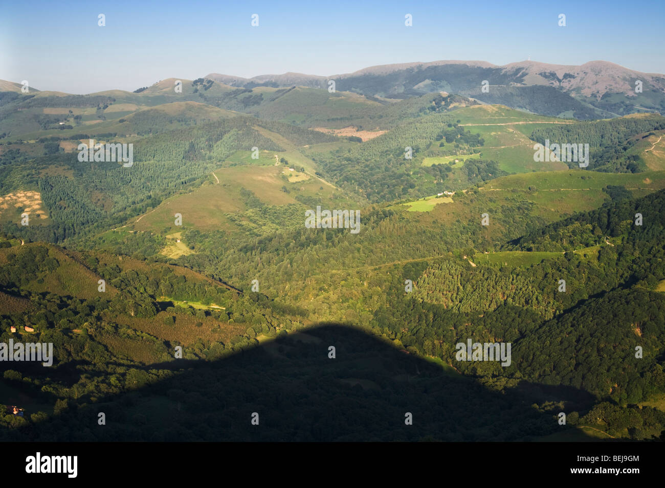 Evening at the top of Mendibil, a mountain in the western Spanish