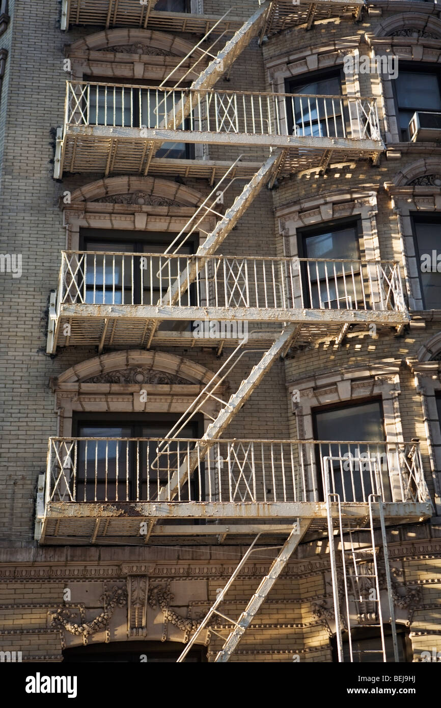 Fire escapes railing hi-res stock photography and images - Alamy