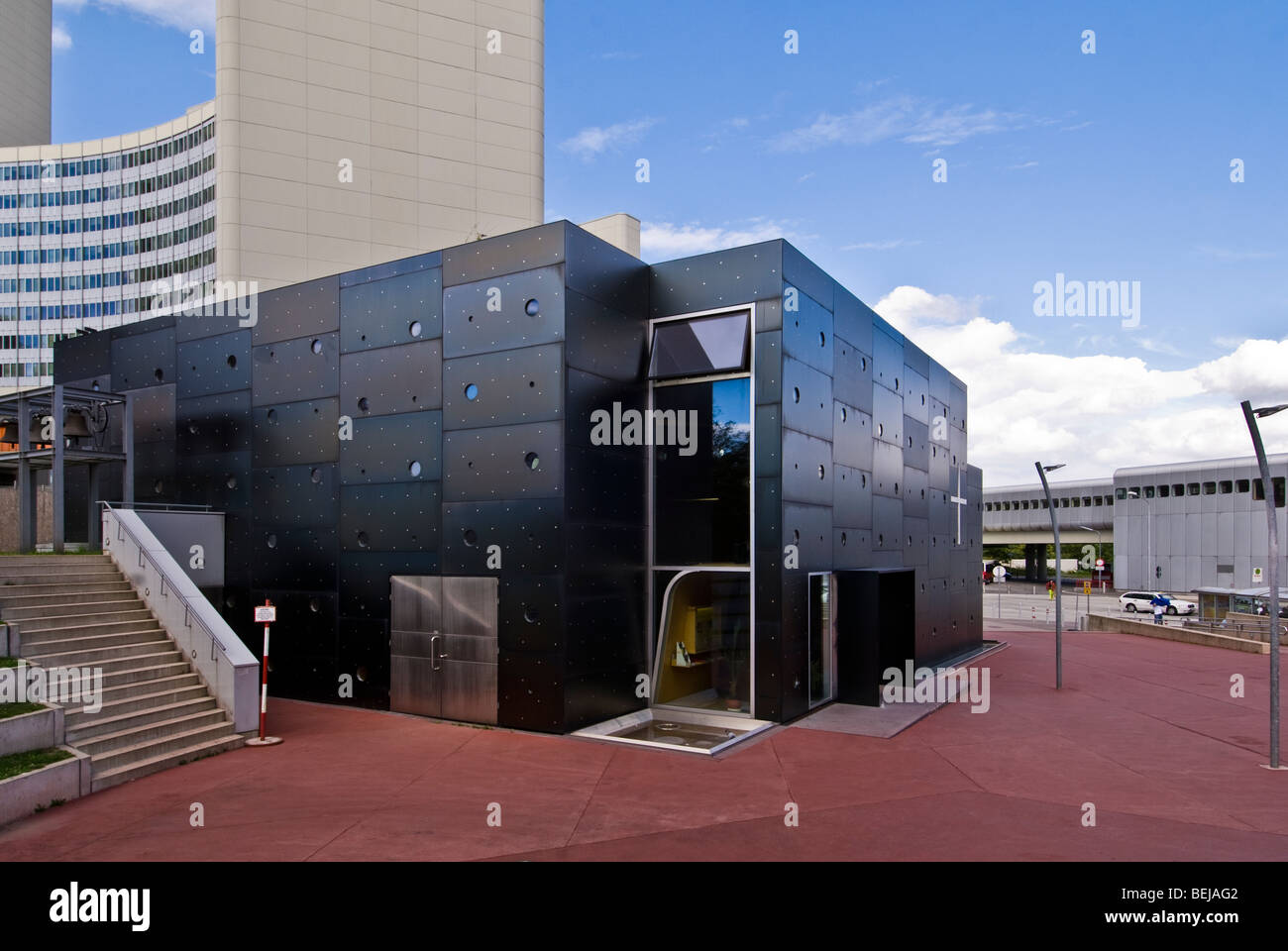 The Black Church at Donau City, Vienna, Austria Stock Photo