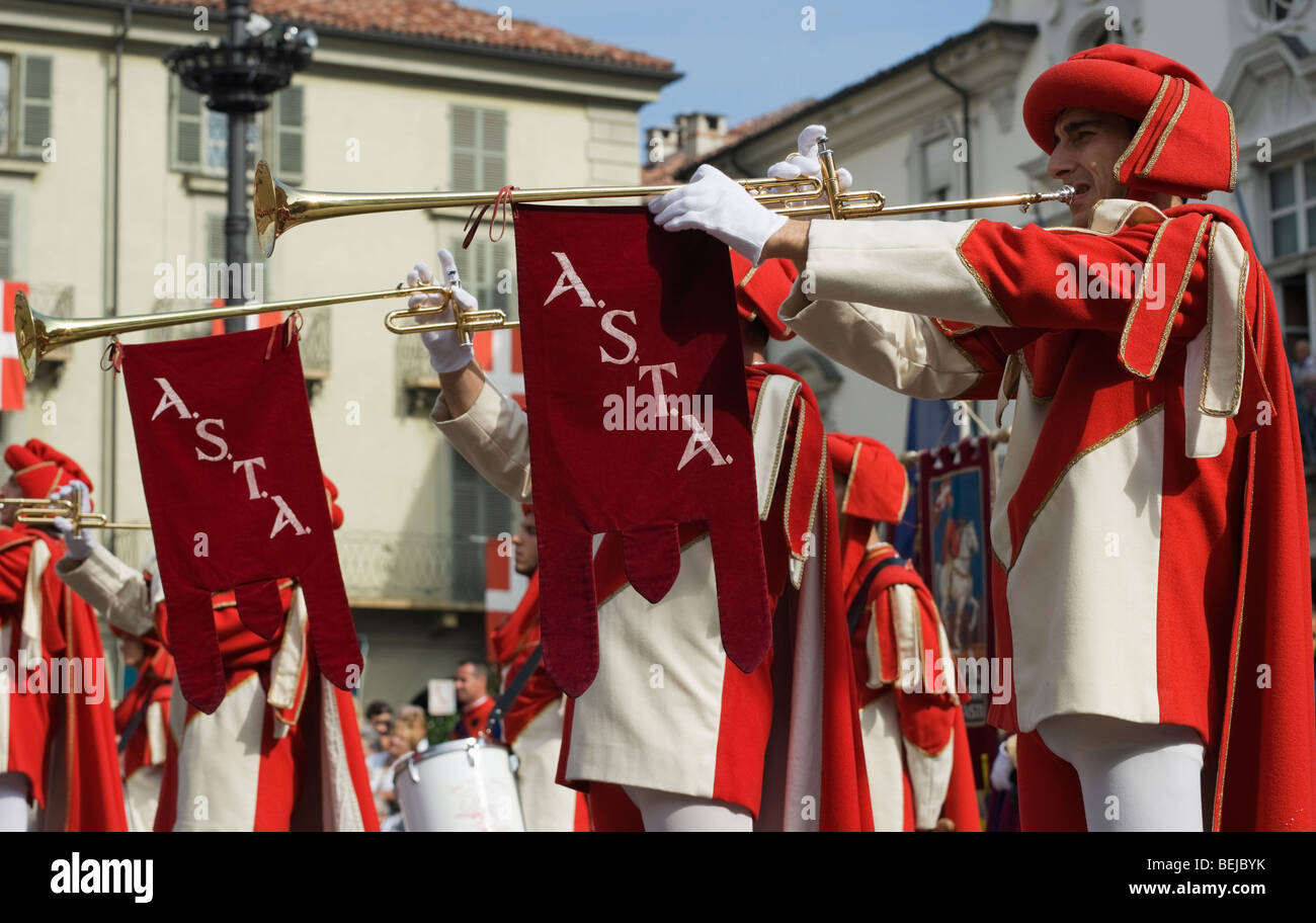 Palio Race Asti Italy tradition festival costume Stock Photo