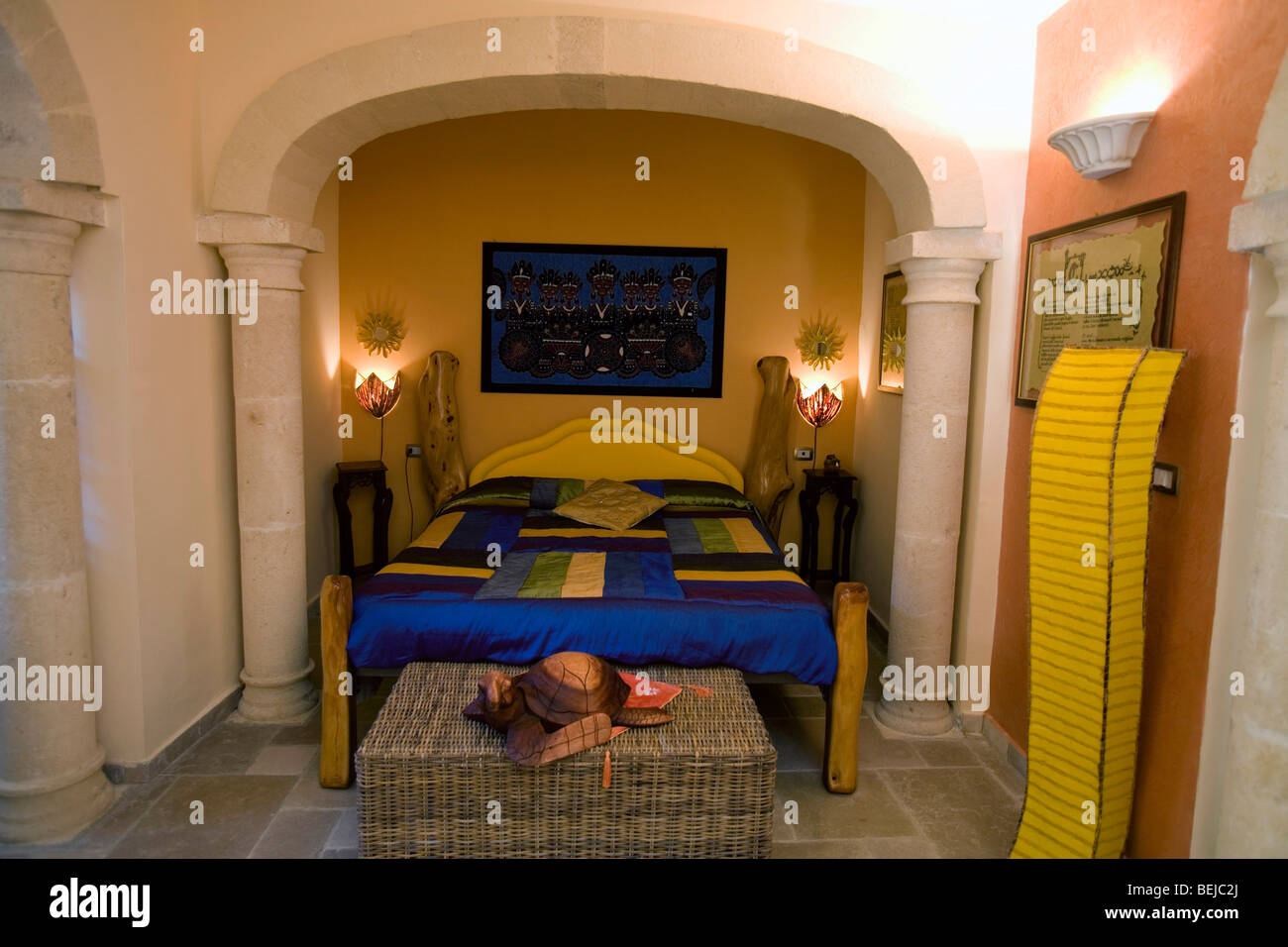 Room, Tenute Al Bano Carrisi, Cellino San Marco, Puglia, Italy Stock Photo