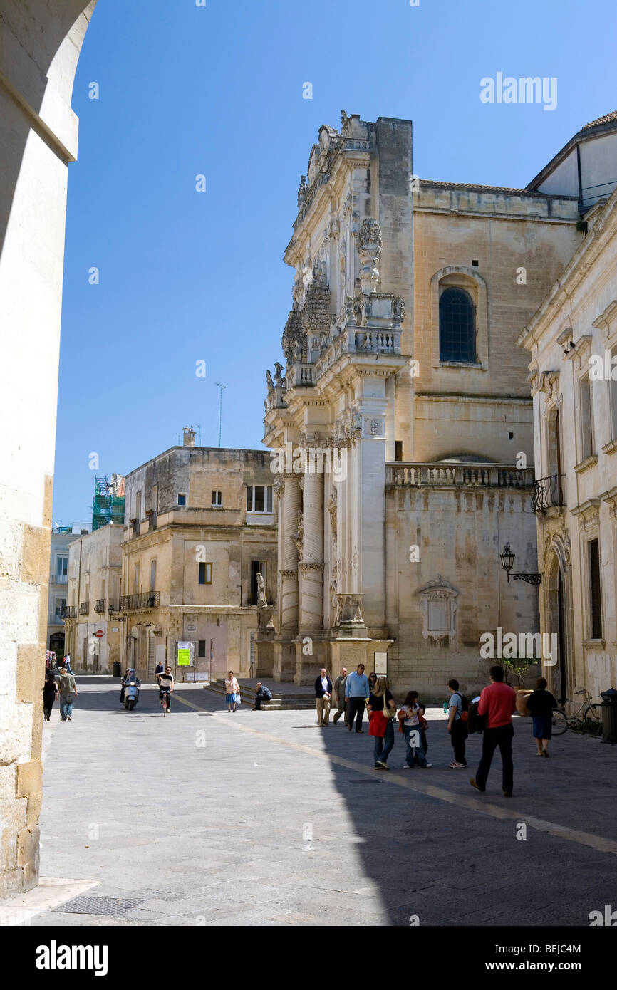 San Giovanni Battista church, Libertini street, Lecce, Puglia, Italy Stock Photo