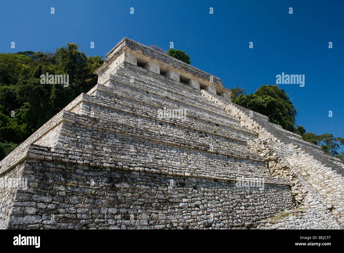 Palenque, the mayan city in Chiapas, mexico, maya Stock Photo