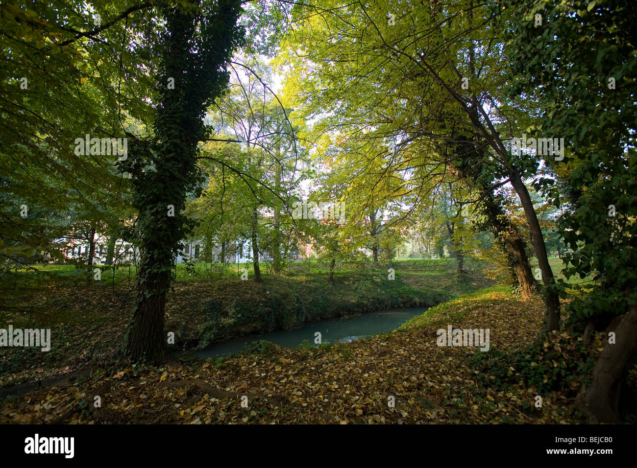 Astichello river, Park Querini, Vicenza, Veneto, Italy Stock Photo