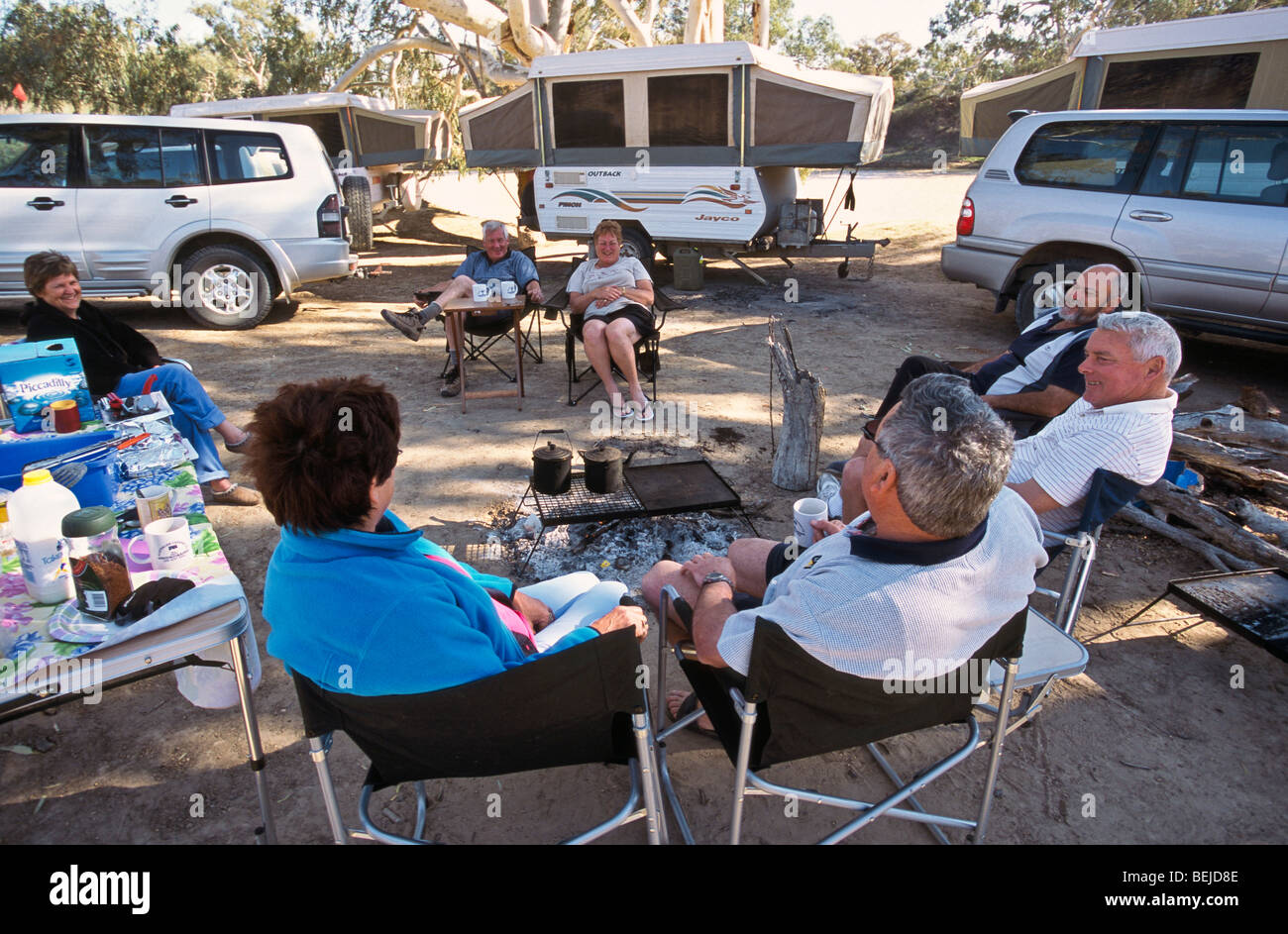 Camping holiday, outback Australia Stock Photo Alamy