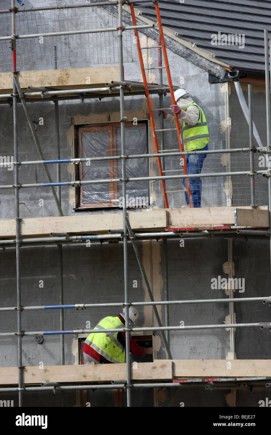 New housing estate being built by builders Stock Photo Alamy