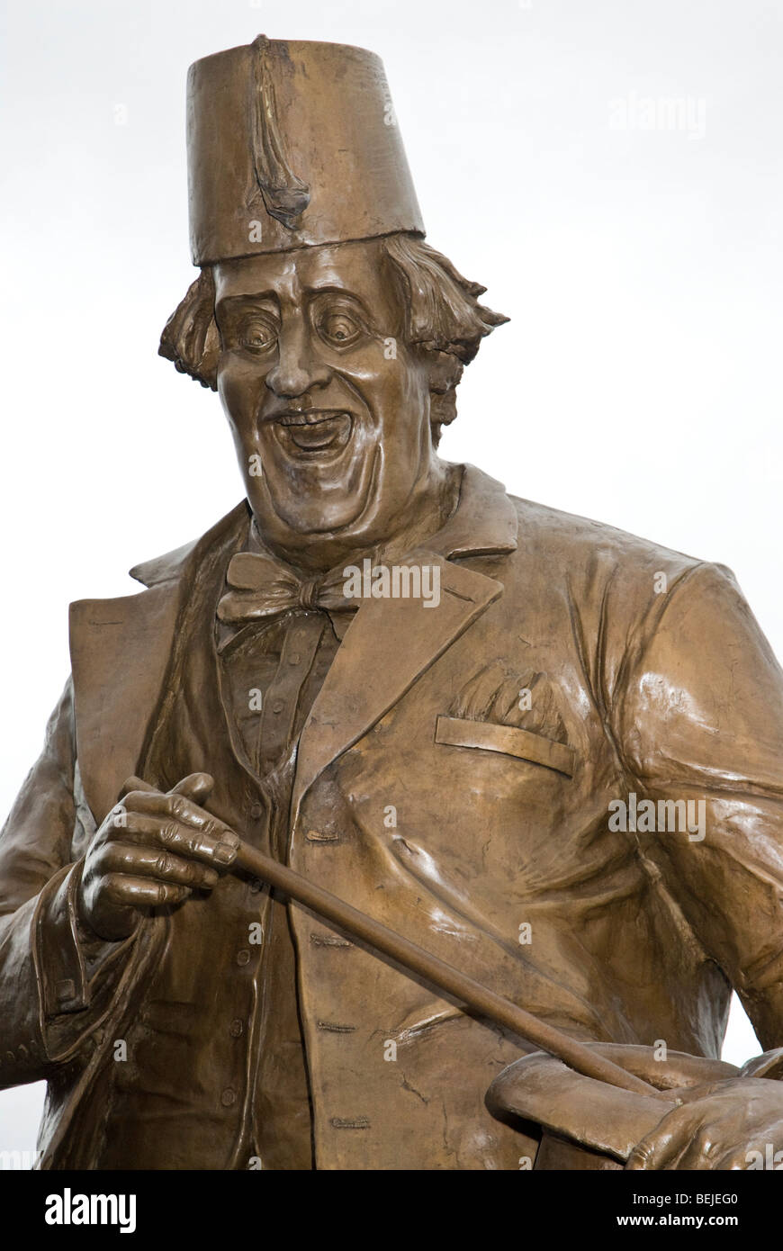 Statue of Magician Tommy Cooper in Caerphilly,South Wales. Stock Photo