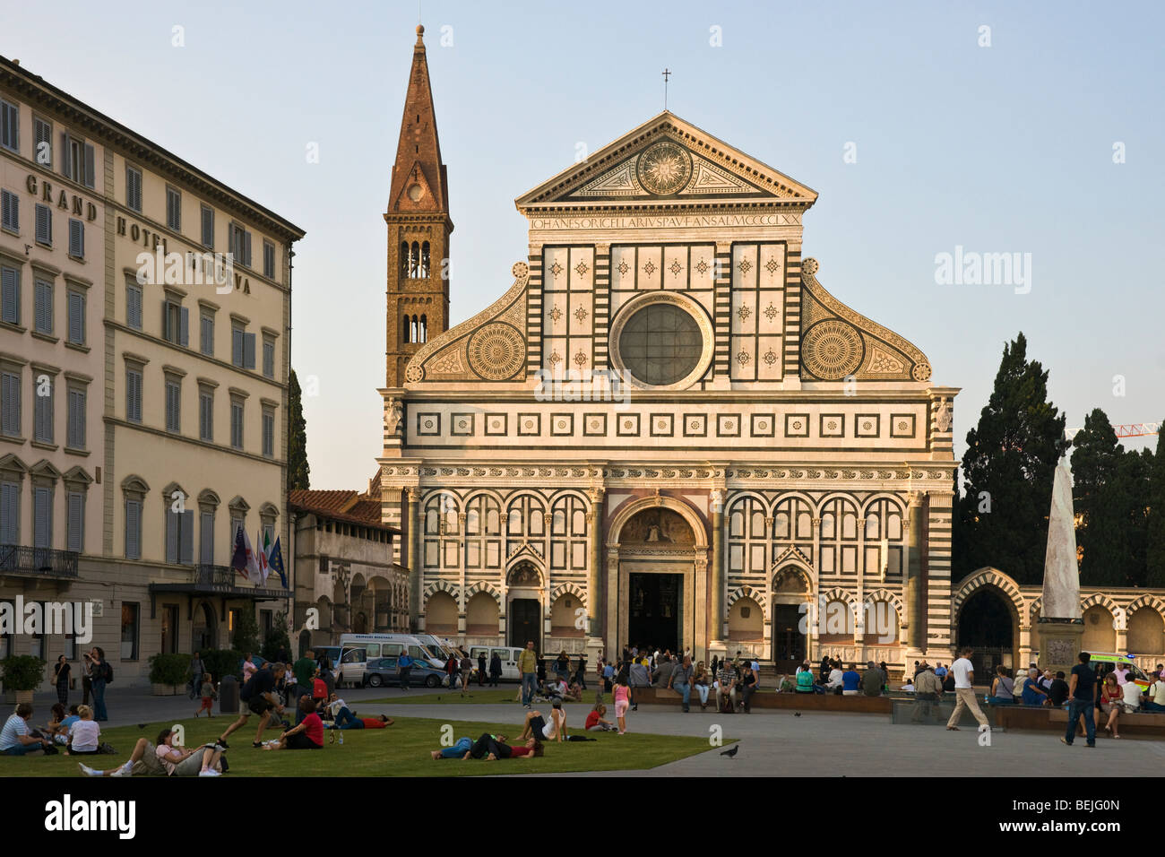 Santa Maria Novella and Campanile, Florence, Italy Stock Photo