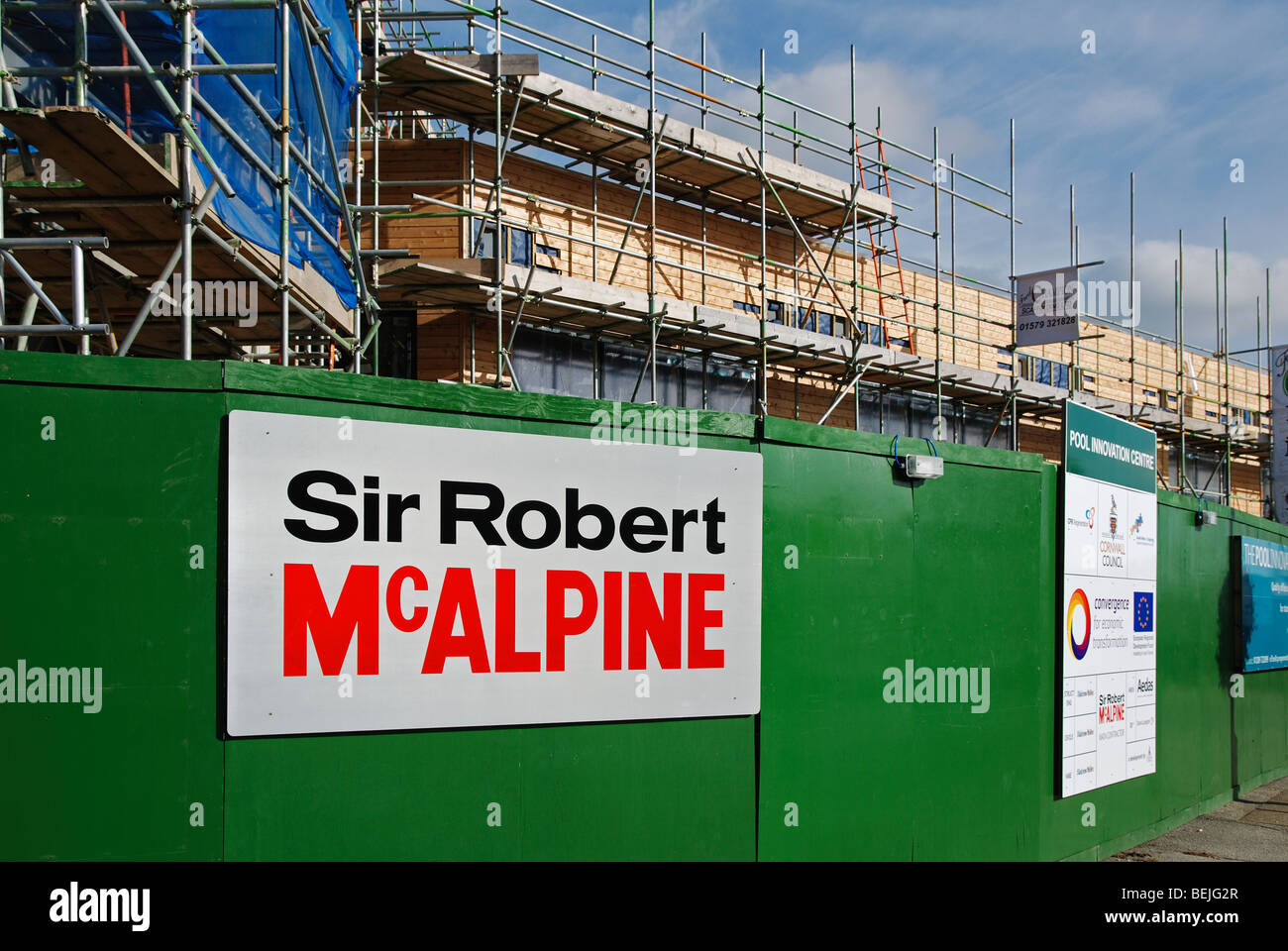a Sir Robert McAlpine construction site Stock Photo