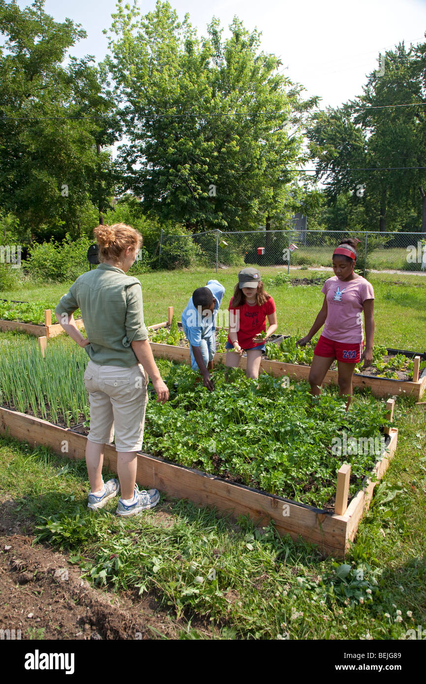 Children community garden hi-res stock photography and images - Alamy