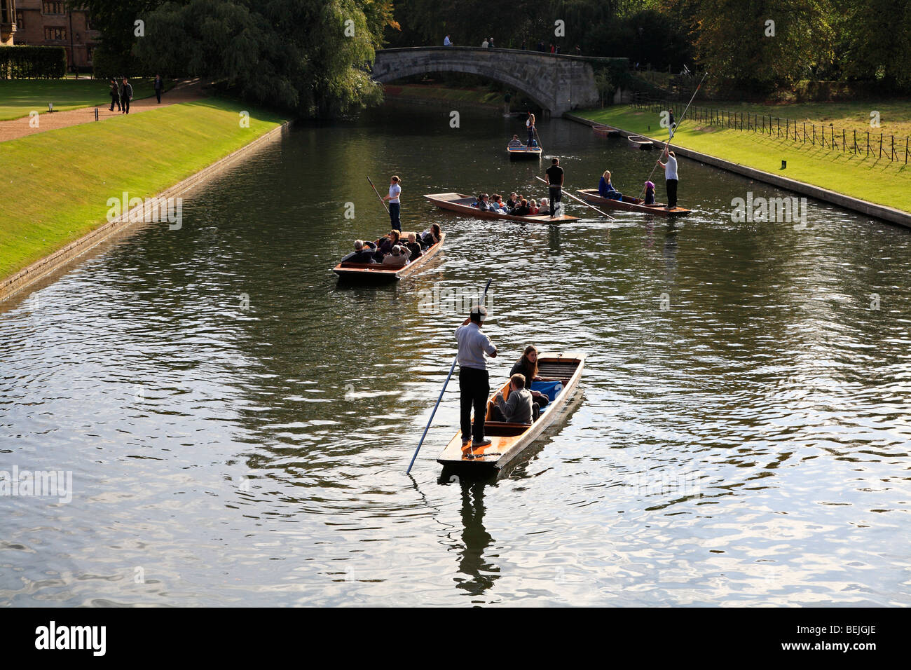 people punting on the River Cam in Cambridge Stock Photo - Alamy