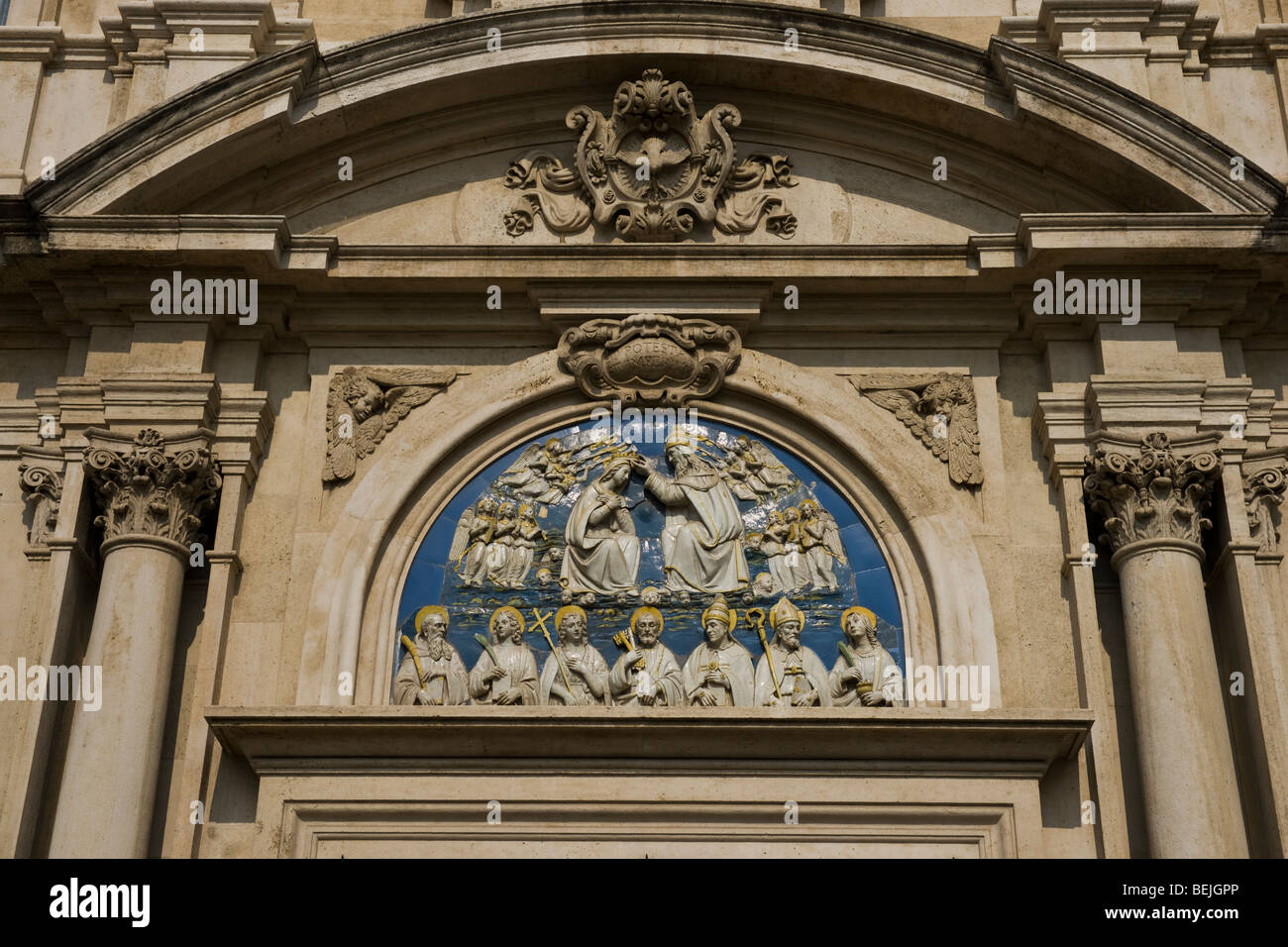 Ognissanti Church Detail Florence, Italy Stock Photo