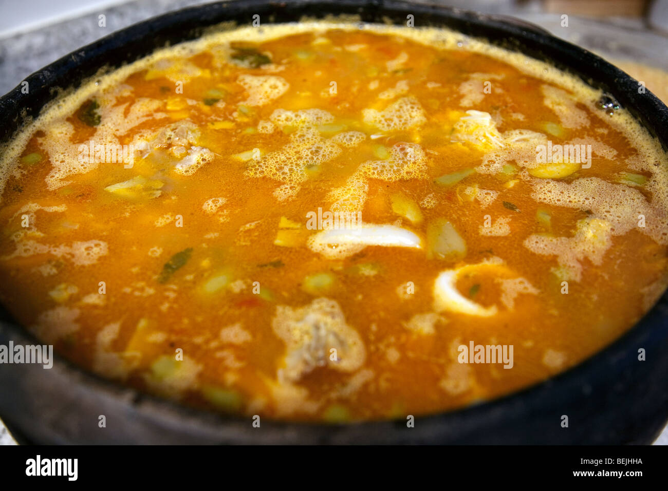 Fish soup caldo de peixe Stock Photo