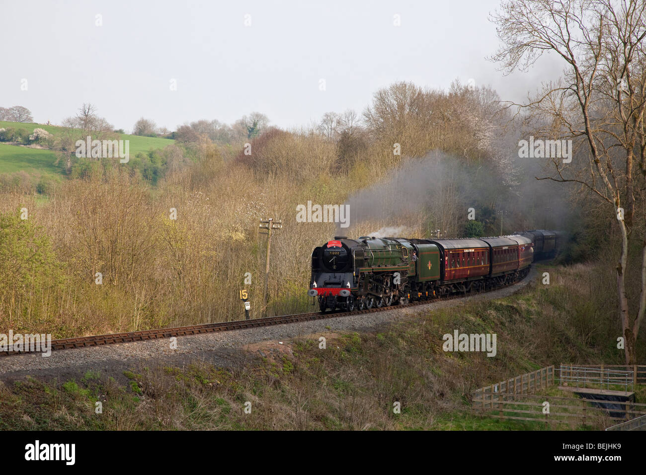 Duke of Gloucester steam loco on the Severn Valley Railway Stock Photo