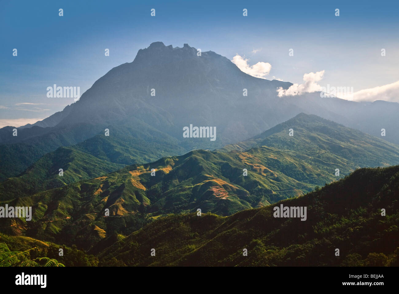 Mount Kinabalu  Gunung Kinabalu, Sabah Malaysia, height at 4,095 metres (13,435 ft) above sea level Stock Photo