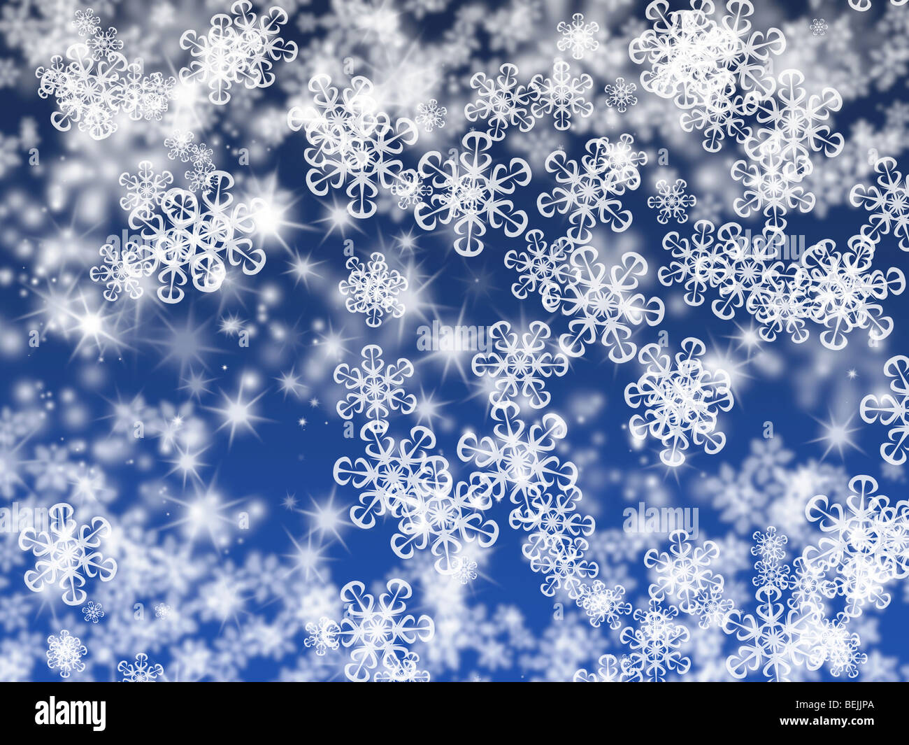 Illustration of blue Christmas background Stock Photo