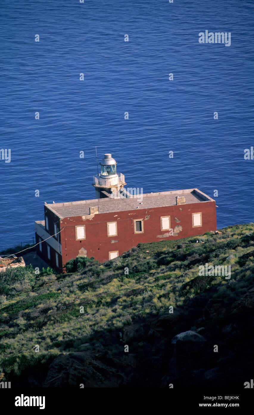 Lighthouse, Punta del Fenaio, Giglio Island, Tuscany, Italy Stock Photo