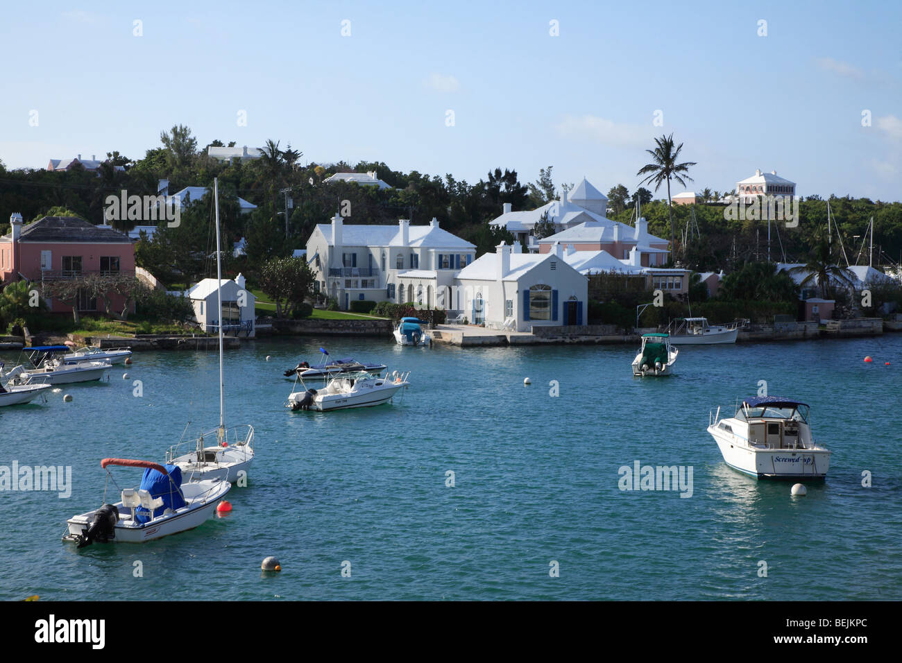Tourist port, Hamilton, Bermuda, Atlantic Ocean, Central America Stock