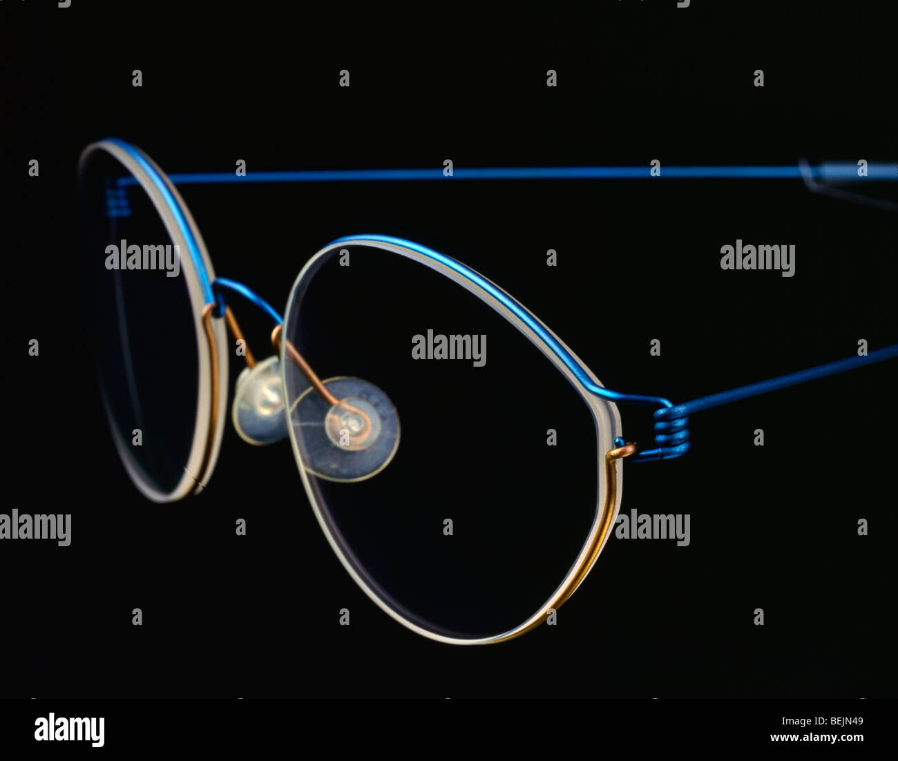 Non reflective eyeglasses isolated on black background Stock Photo Alamy