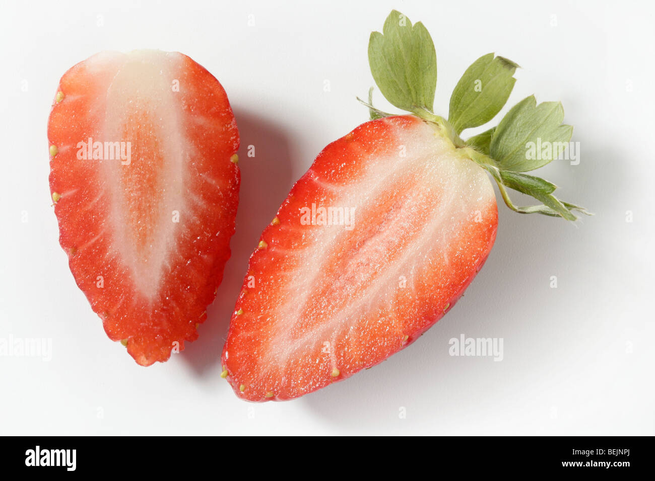 Strawberry macro detail. studio shot white background Stock Photo - Alamy