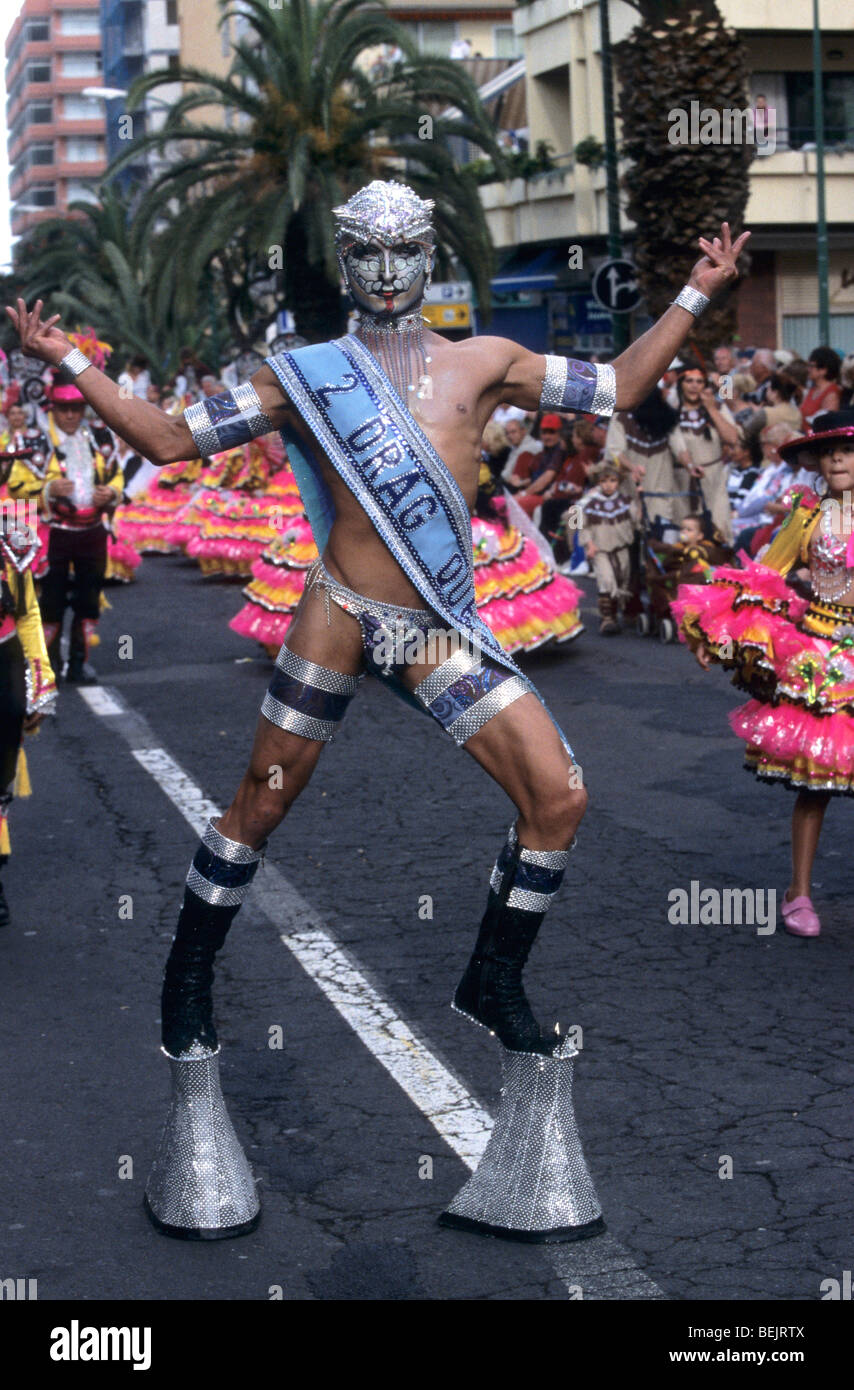 Drag Queen, Carnival parade in Santa Cruz, Tenerife island, Canary