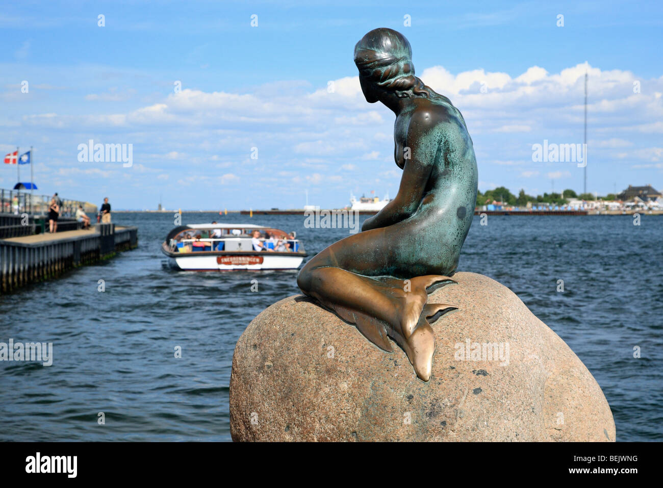 The Little Mermaid statue by sculptor Edvard Eriksen at Langelinie