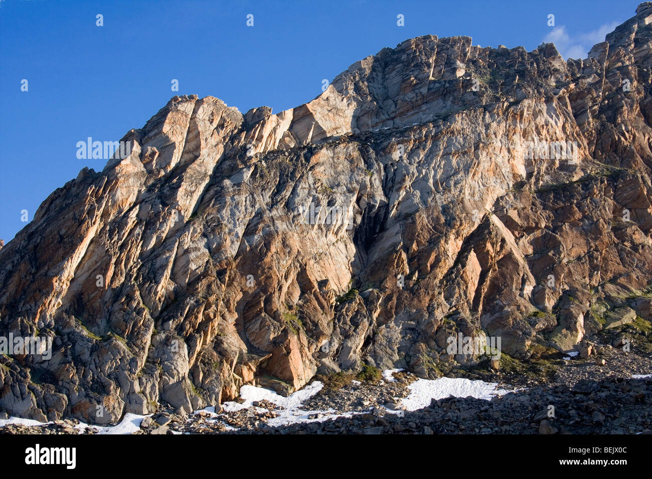 rock cliff swiss alps Stock Photo