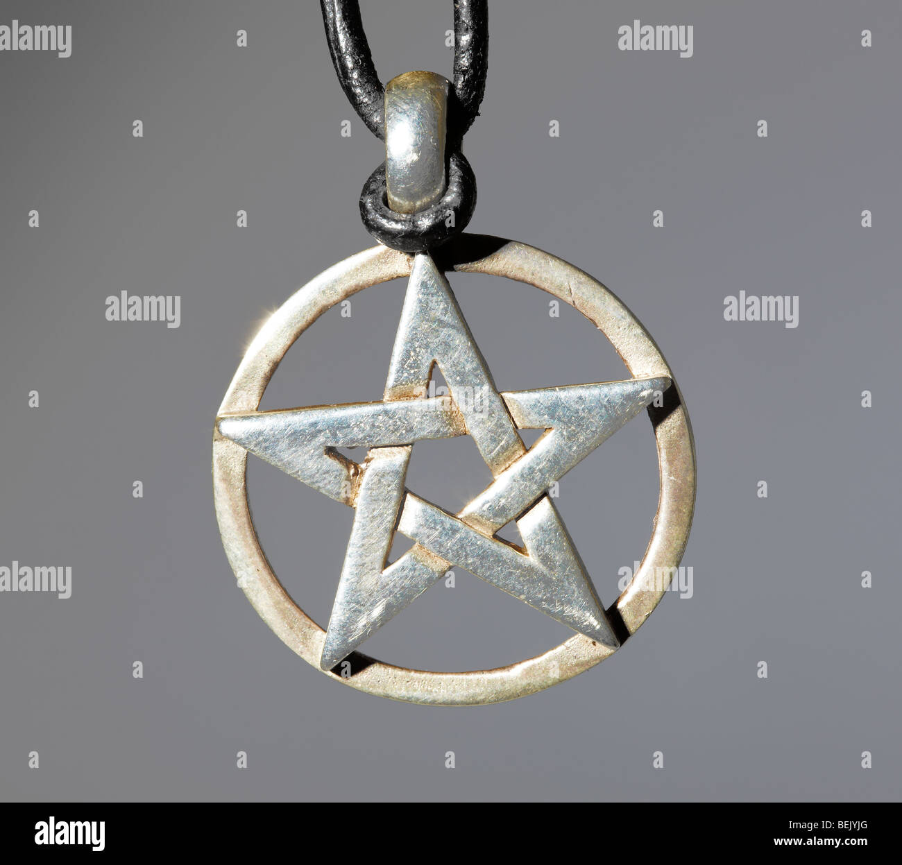 Silver Pentagram Pendant Stock Photo - Alamy