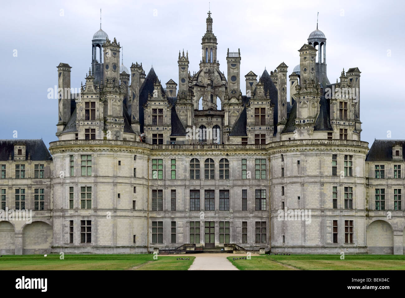 Chambord Castle / Château de Chambord at Chambord in autumn, Loir-et-Cher, France Stock Photo