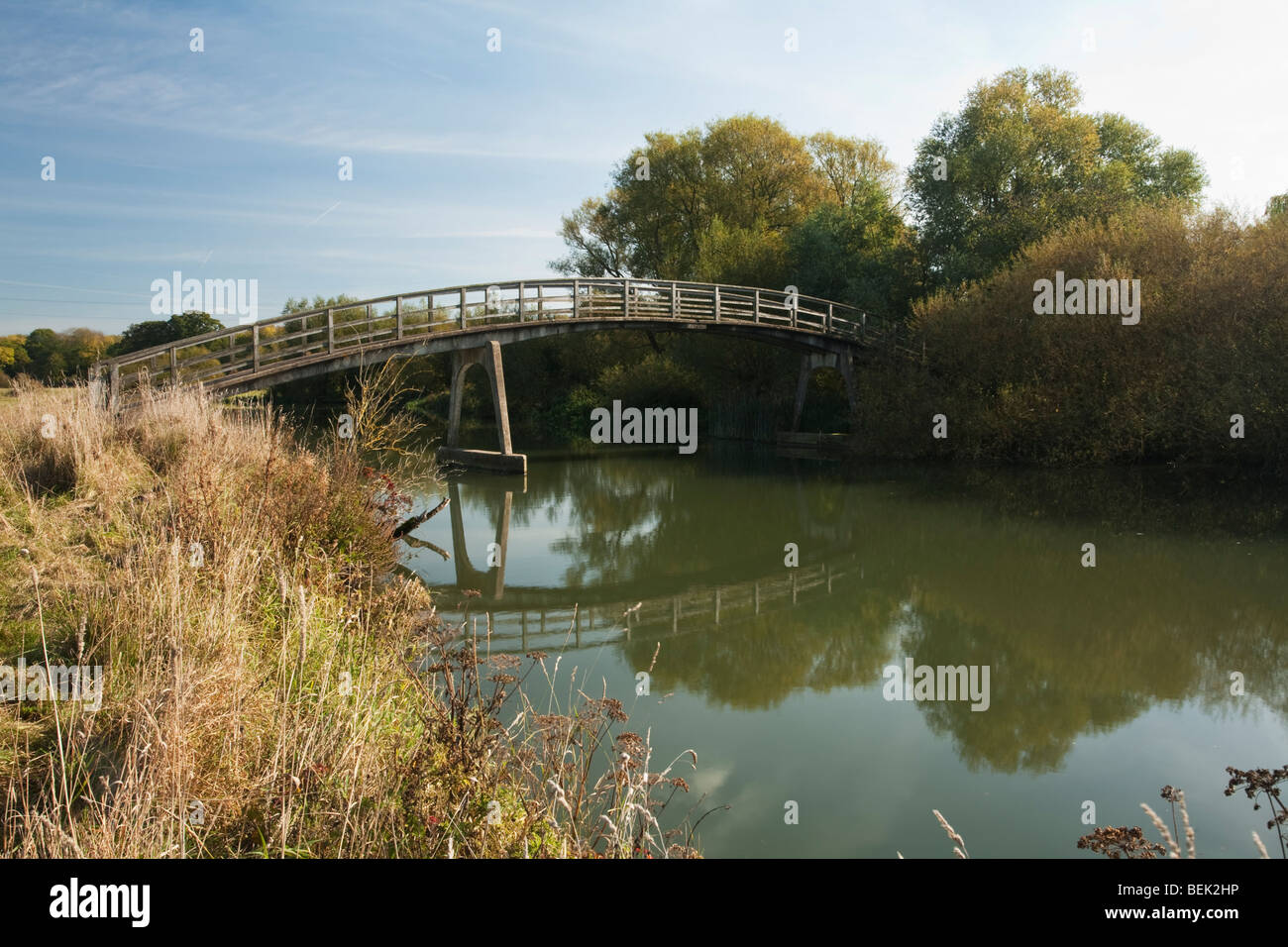 Footbridge over the River Thames between Newbridge and Northmoor, Oxfordshire, Uk Stock Photo