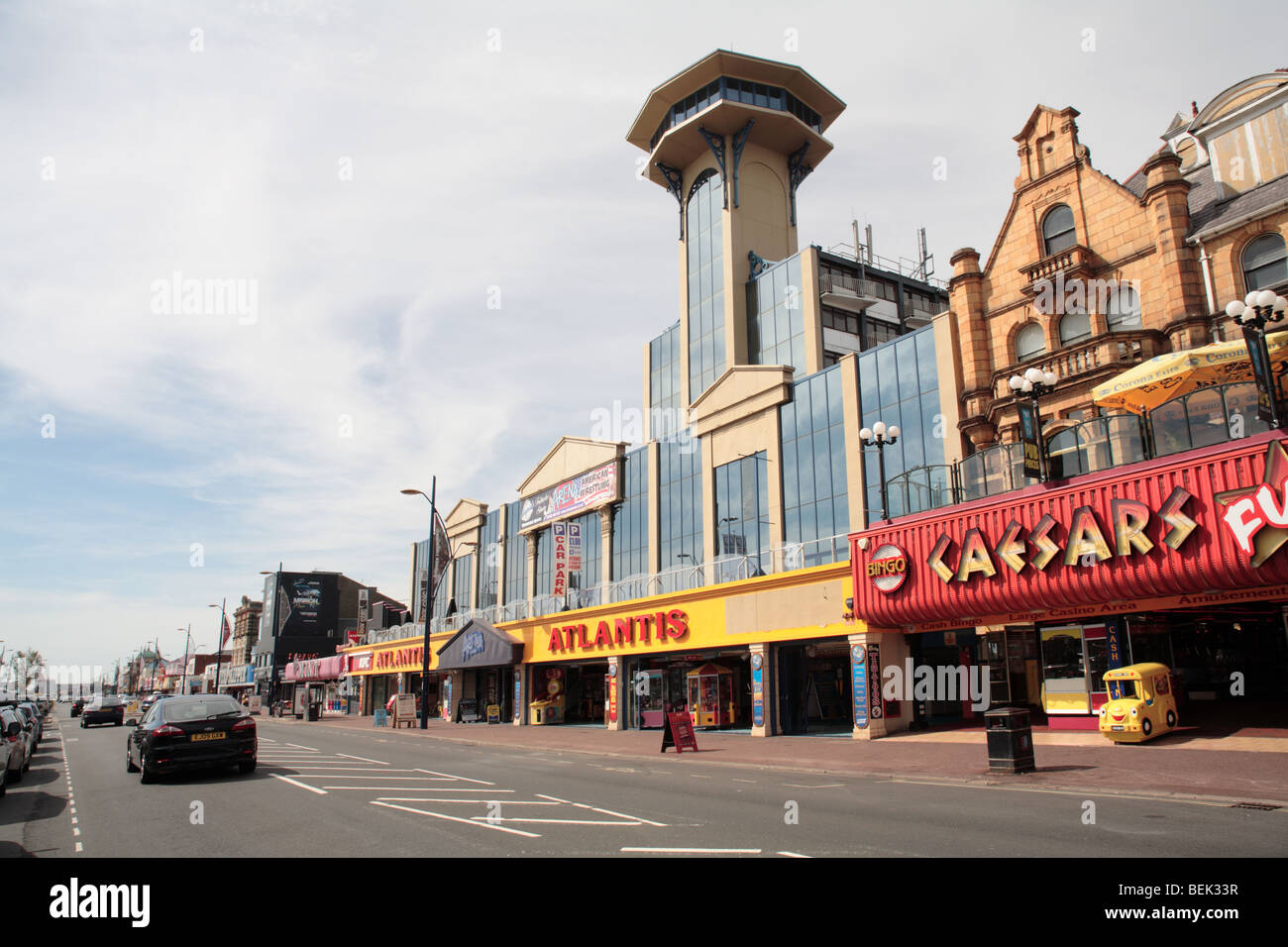 Viewing tower and amusement arcades, Great Yarmouth Stock Photo