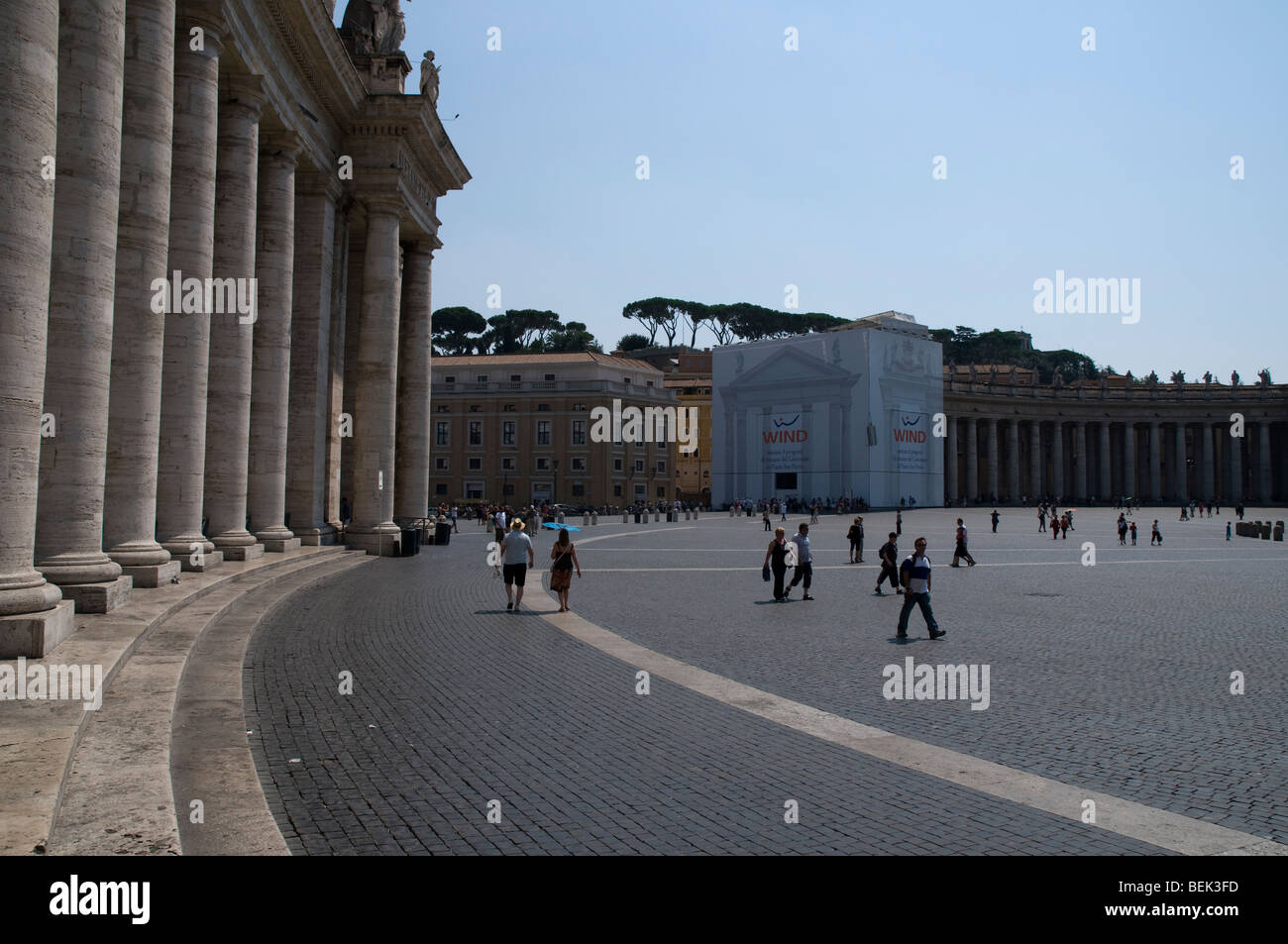 View of Saint Peter's square in Vatican, Rome Stock Photo