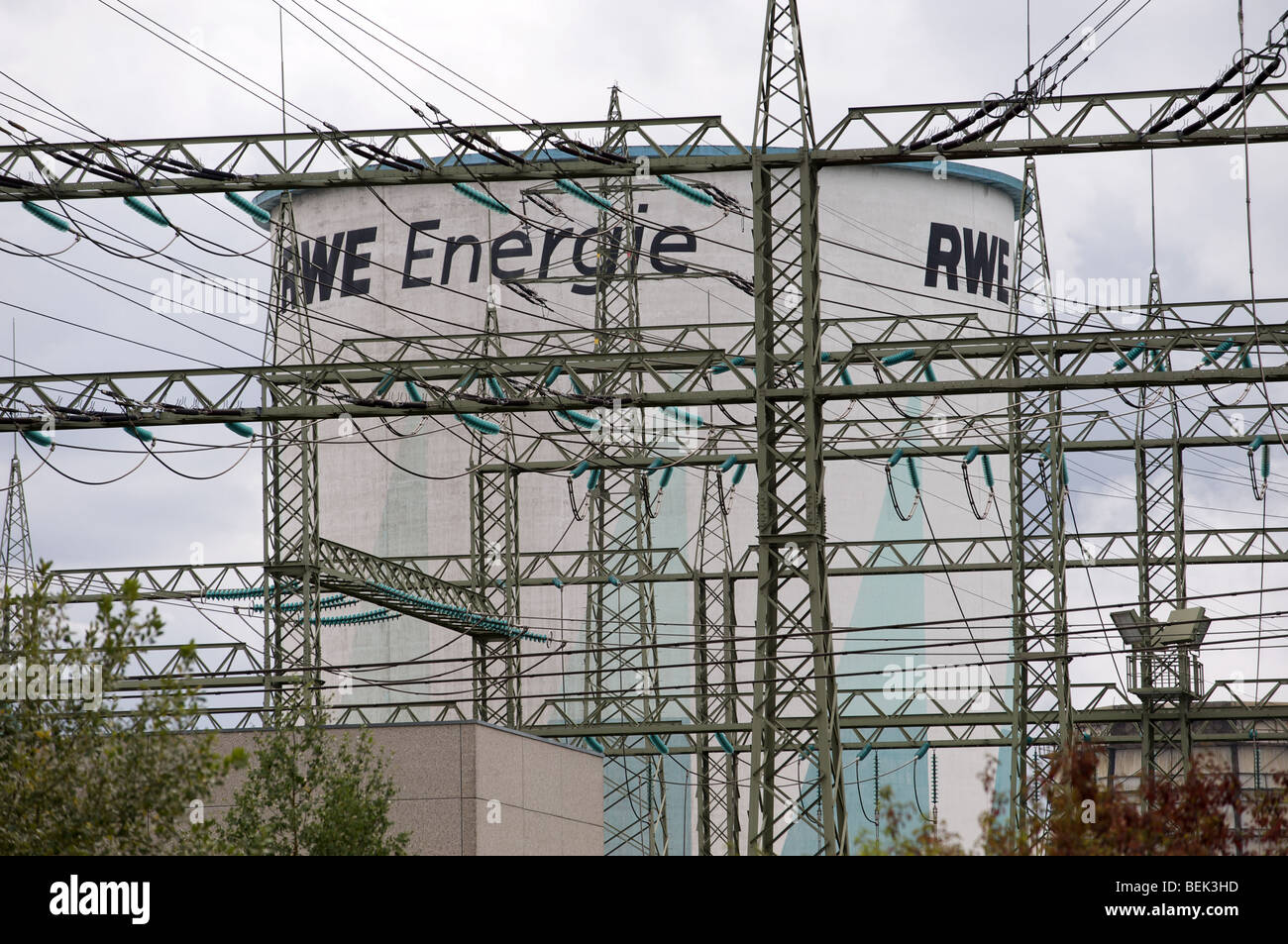 RWE Energy gas-fired power station, Germany. Stock Photo