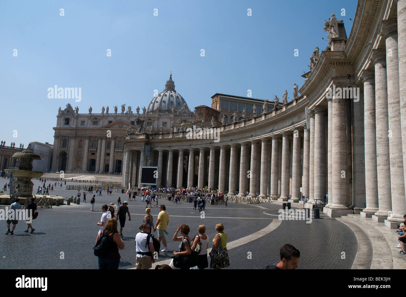 View of Saint Peter's square in Vatican, Rome Stock Photo